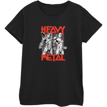Abbigliamento Donna T-shirts a maniche lunghe Marvel Iron Man Heavy Metal Nero