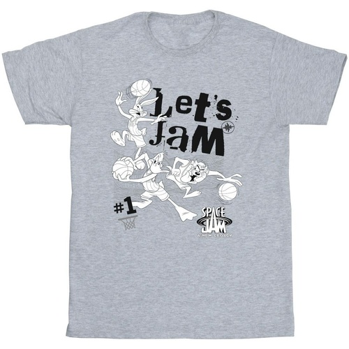 Abbigliamento Bambina T-shirts a maniche lunghe Space Jam: A New Legacy Let's Jam Grigio