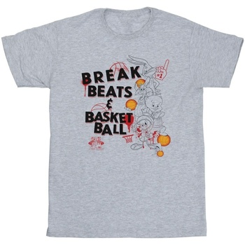 Abbigliamento Bambina T-shirts a maniche lunghe Space Jam: A New Legacy Break Beats & Basketball Grigio