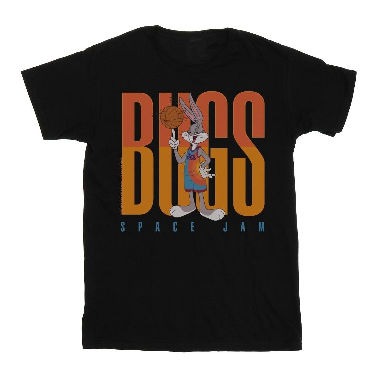Abbigliamento Bambina T-shirts a maniche lunghe Space Jam: A New Legacy Bugs Bunny Basketball Spin Nero