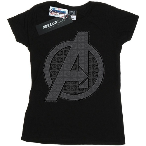 Abbigliamento Donna T-shirts a maniche lunghe Marvel Avengers Endgame Iconic Logo Nero