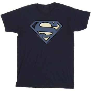 Abbigliamento Bambina T-shirts a maniche lunghe Dc Comics Superman Indigo Blue Logo Blu