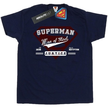 Abbigliamento Bambina T-shirts a maniche lunghe Dc Comics Superman Man Of Steel Blu