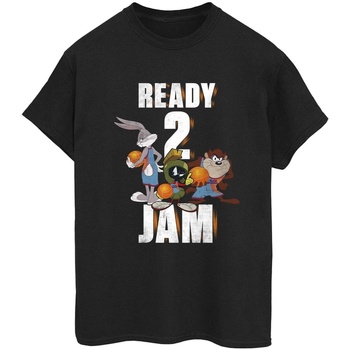 Abbigliamento Donna T-shirts a maniche lunghe Space Jam: A New Legacy Ready 2 Jam Nero