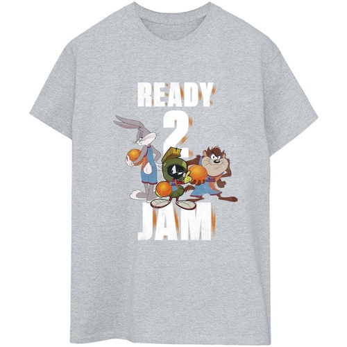 Abbigliamento Donna T-shirts a maniche lunghe Space Jam: A New Legacy Ready 2 Jam Grigio
