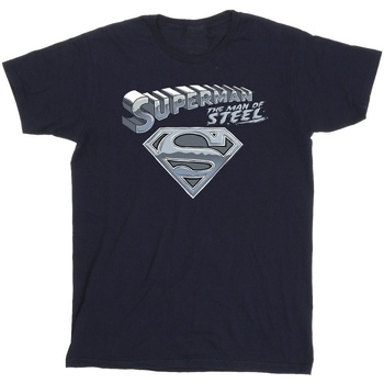 Abbigliamento Bambina T-shirts a maniche lunghe Dc Comics Superman The Man Of Steel Blu