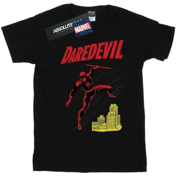 Abbigliamento Uomo T-shirts a maniche lunghe Marvel Daredevil Rooftop Nero