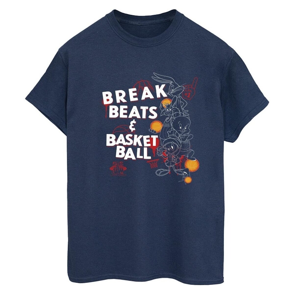 Abbigliamento Donna T-shirts a maniche lunghe Space Jam: A New Legacy Break Beats & Basketball Blu