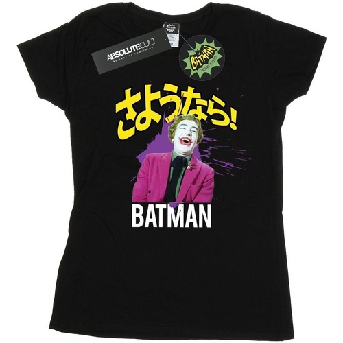 Abbigliamento Donna T-shirts a maniche lunghe Dc Comics Batman TV Series Joker Splat Nero