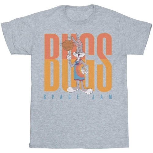 Abbigliamento Donna T-shirts a maniche lunghe Space Jam: A New Legacy Bugs Bunny Basketball Spin Grigio