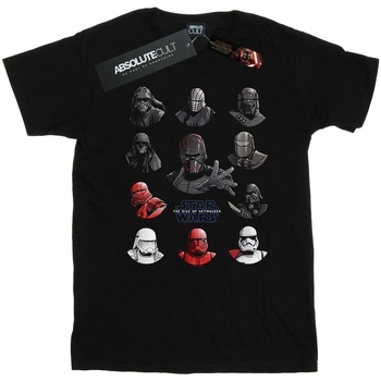 Abbigliamento Bambina T-shirts a maniche lunghe Star Wars: The Rise Of Skywalker First Order Character Line Up Nero