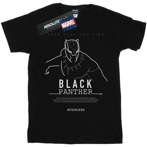 Abbigliamento Uomo T-shirts a maniche lunghe Marvel Black Panther Long Live The King Nero