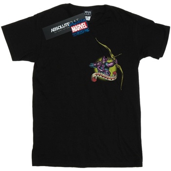 Abbigliamento Uomo T-shirts a maniche lunghe Marvel Hawkeye Tattoo Breast Print Nero