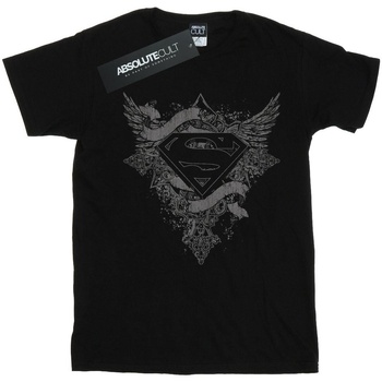 Abbigliamento Donna T-shirts a maniche lunghe Dc Comics Superman Wings Logo Nero