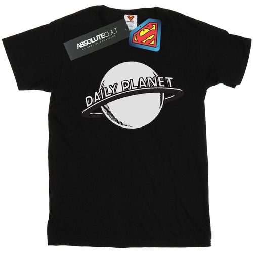 Abbigliamento Donna T-shirts a maniche lunghe Dc Comics Superman Daily Planet Nero