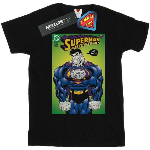Abbigliamento Donna T-shirts a maniche lunghe Dc Comics Superman Bizarro Action Comics 785 Cover Nero