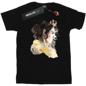 Abbigliamento Bambina T-shirts a maniche lunghe Star Wars: The Rise Of Skywalker Rey Collage Nero