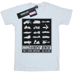 Abbigliamento Uomo T-shirts a maniche lunghe Marvel Vehicle Rental Bianco