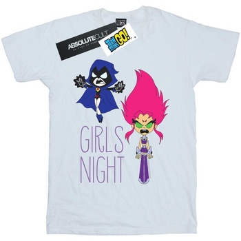 Abbigliamento Bambina T-shirts a maniche lunghe Dc Comics Teen Titans Go Girls Night Bianco
