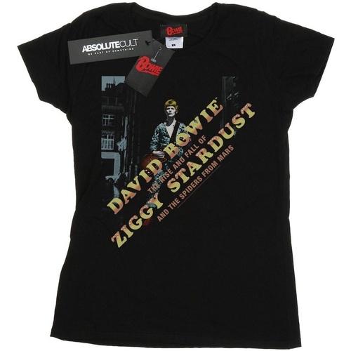 Abbigliamento Donna T-shirts a maniche lunghe David Bowie Ziggy Diagonal Nero