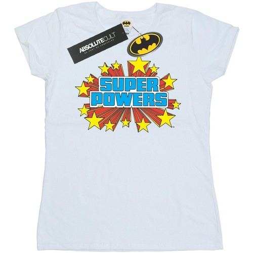 Abbigliamento Donna T-shirts a maniche lunghe Dc Comics Super Powers Logo Bianco