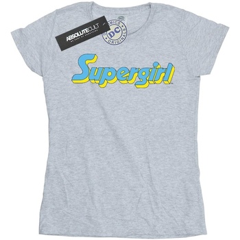 Abbigliamento Donna T-shirts a maniche lunghe Dc Comics Supergirl Text Logo Grigio