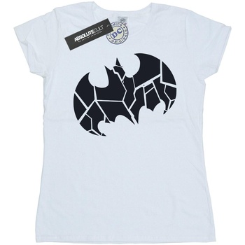 Abbigliamento Donna T-shirts a maniche lunghe Dc Comics Batman One Colour Shield Bianco