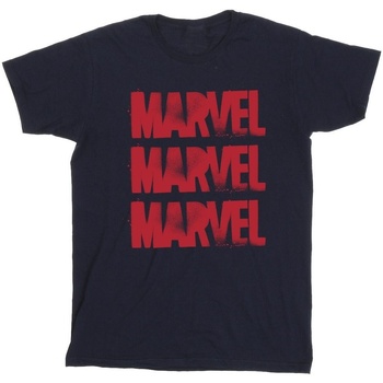Abbigliamento Uomo T-shirts a maniche lunghe Marvel Red Spray Logos Blu