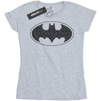 Abbigliamento Donna T-shirts a maniche lunghe Dc Comics Batman One Colour Logo Grigio