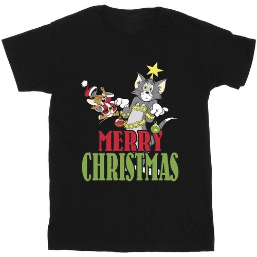 Abbigliamento Bambino T-shirt & Polo Dessins Animés Merry Christmas Baubles Nero