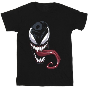 Abbigliamento Uomo T-shirts a maniche lunghe Marvel Venom Face Nero