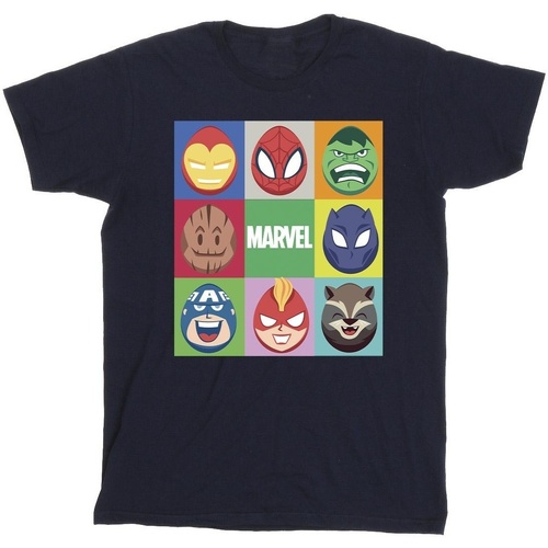 Abbigliamento Uomo T-shirts a maniche lunghe Marvel Easter Eggs Blu