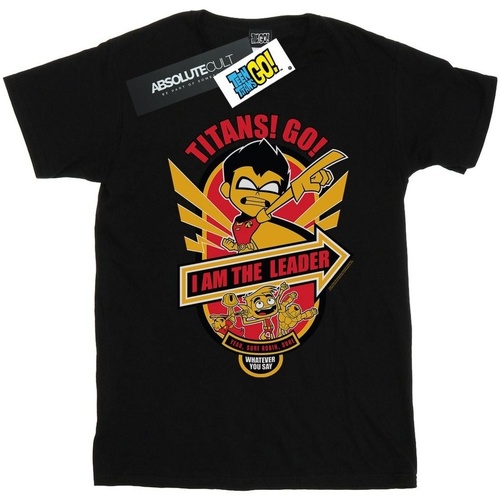 Abbigliamento Bambino T-shirt maniche corte Dc Comics Teen Titans Go I Am The Leader Nero