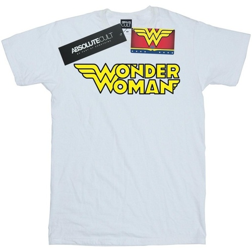 Abbigliamento Bambino T-shirt maniche corte Dc Comics Wonder Woman Winged Logo Bianco