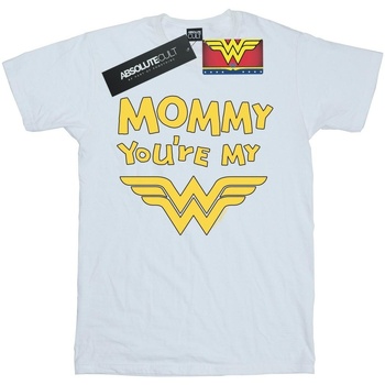 Abbigliamento Bambino T-shirt maniche corte Dc Comics Wonder Woman Mummy You're My Hero Bianco