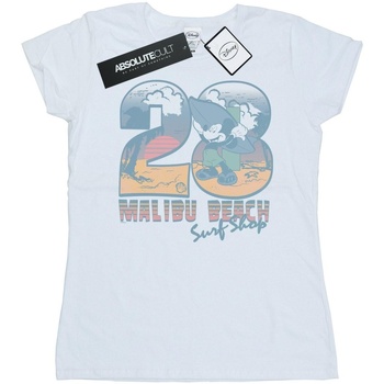 Abbigliamento Donna T-shirts a maniche lunghe Disney Mickey Mouse Surf Shop Bianco