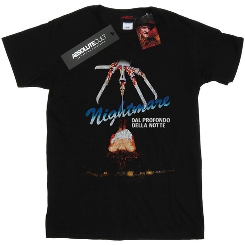 Abbigliamento Uomo T-shirts a maniche lunghe A Nightmare On Elm Street Italian Movie Poster Nero