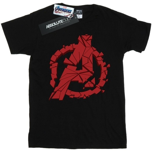 Abbigliamento Bambino T-shirt maniche corte Marvel Avengers Endgame Shattered Logo Nero