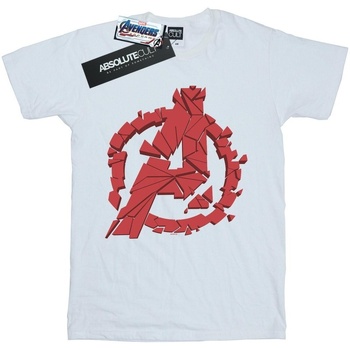 Abbigliamento Bambino T-shirt maniche corte Marvel Avengers Endgame Shattered Logo Bianco