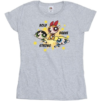 Abbigliamento Donna T-shirts a maniche lunghe The Powerpuff Girls Girls Bold Brave Strong Grigio
