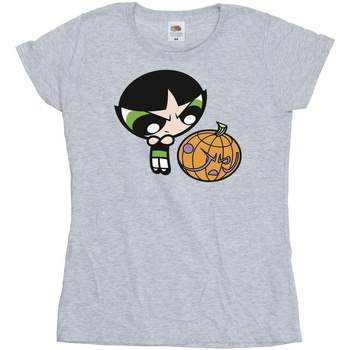 Abbigliamento Donna T-shirts a maniche lunghe The Powerpuff Girls Girls Buttercup Pumpkin Grigio