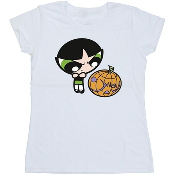 Abbigliamento Donna T-shirts a maniche lunghe The Powerpuff Girls Girls Buttercup Pumpkin Bianco