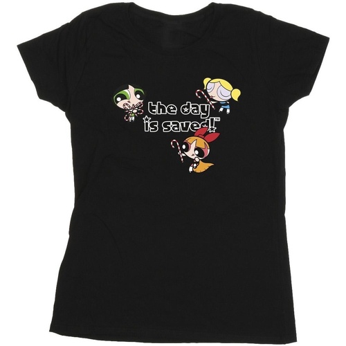 Abbigliamento Donna T-shirts a maniche lunghe The Powerpuff Girls Girls The Day Is Saved Nero