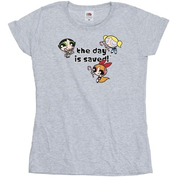 Abbigliamento Donna T-shirts a maniche lunghe The Powerpuff Girls Girls The Day Is Saved Grigio