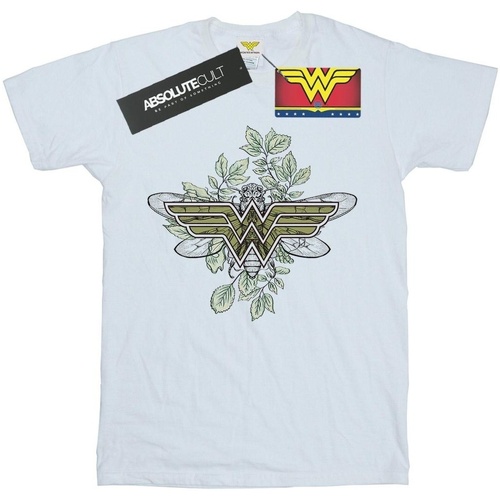 Abbigliamento Donna T-shirts a maniche lunghe Dc Comics Wonder Woman Butterfly Logo Bianco