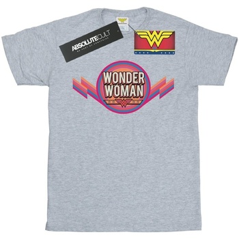 Abbigliamento Donna T-shirts a maniche lunghe Dc Comics Wonder Woman Rainbow Logo Grigio