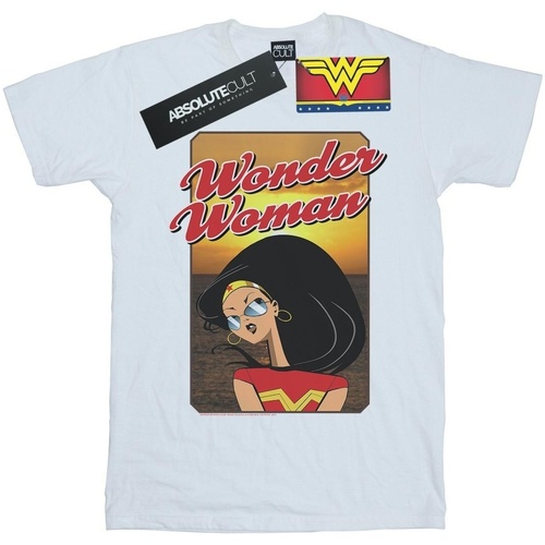 Abbigliamento Donna T-shirts a maniche lunghe Dc Comics Wonder Woman Sunset Bianco