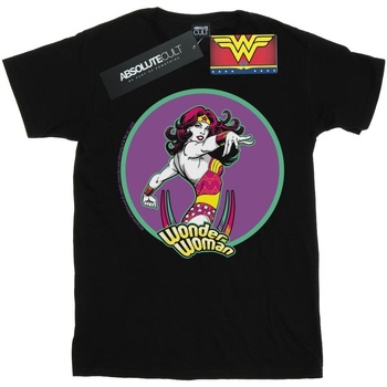 Abbigliamento Donna T-shirts a maniche lunghe Dc Comics Wonder Woman Psychedelic Nero