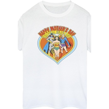 Abbigliamento Donna T-shirts a maniche lunghe Dc Comics Wonder Woman Mother's Day Bianco