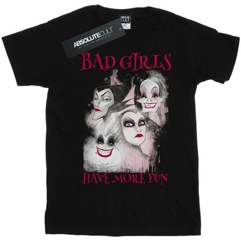 Abbigliamento Bambino T-shirt maniche corte Disney Bad Girls Have More Fun Nero